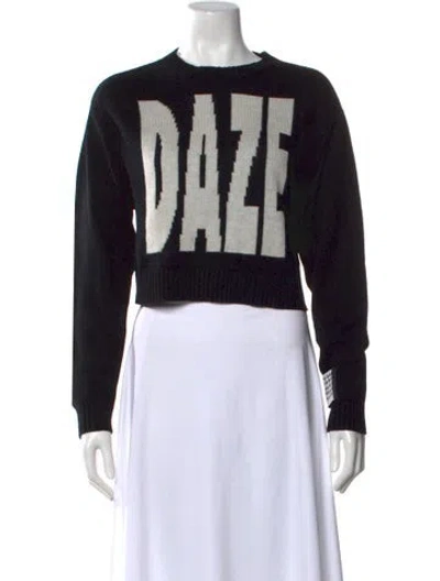 Pre-owned Ksubi Wool Graphic Print Sweater In Black