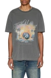 Ksubi Gray World Order Biggie T-shirt In Charcoal
