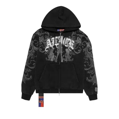 Pre-owned Ksubi X Alice Hollywood Graphic Zip Hoodie 'black' | Men's Size S