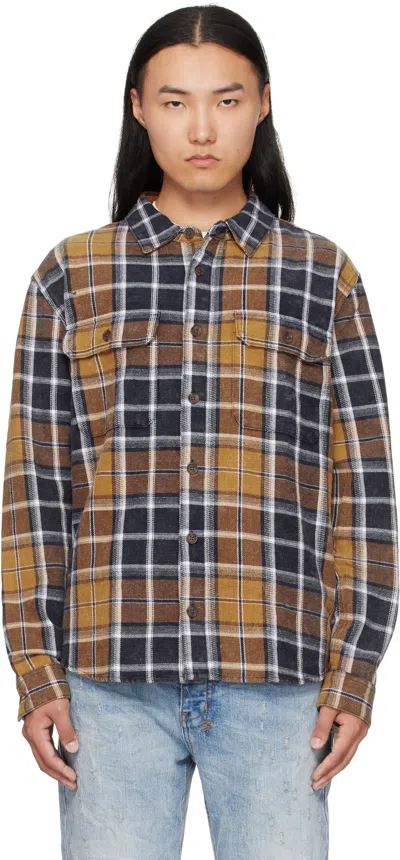 Ksubi Yellow & Blue Rosebowl Ls Shirt