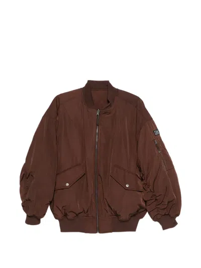 Ksubi Zip-up Bomber Jacket In Brown
