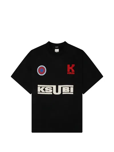 Ksubi Zoom Halen Logo-embroidered T-shirt In Black