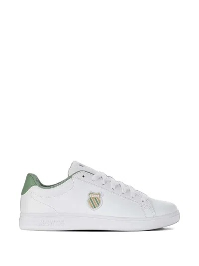 K-swiss Court Shield Ii Logo-patch Sneakers In White