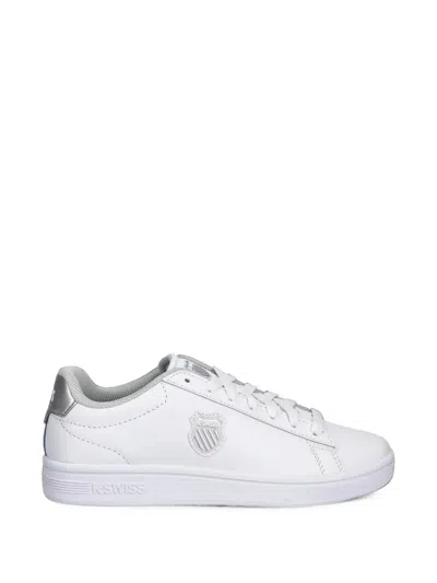 K-swiss Court Shield Ii Logo-patch Sneakers In White