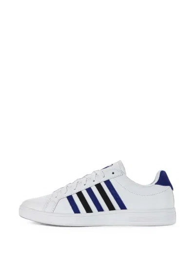 K-swiss Court Tiebreak Striped Sneakers In White