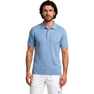 K-swiss Drift Active Short Sleeve Seamless Polo In Blue