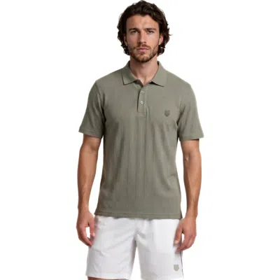 K-swiss Drift Active Short Sleeve Seamless Polo In Green