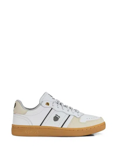 K-swiss Leather Panelled Sneakers In White