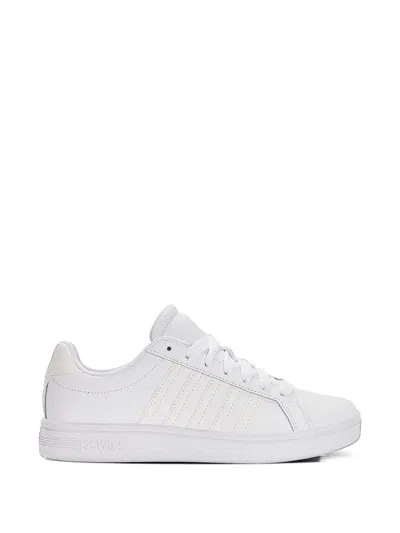 K-swiss Logo-embroidered Sneakers In White