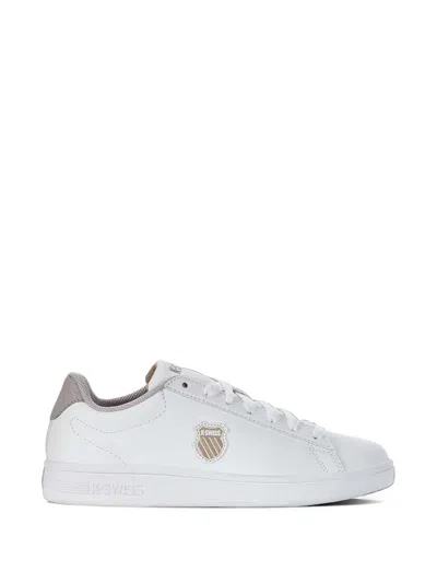 K-swiss Logo-patch Sneakers In White