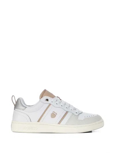 K-swiss Logo-plaque Panelled Sneakers In White