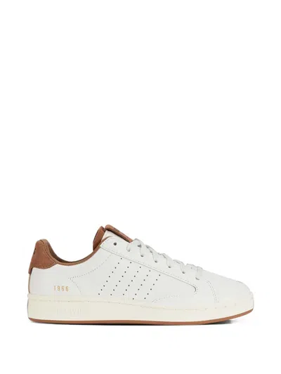 K-swiss Perforated-detail Leather Sneakers In White
