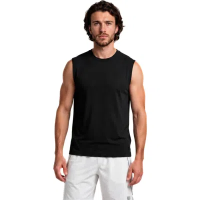K-swiss Performance Heathered Peached Jersey Muscle Tank In Black