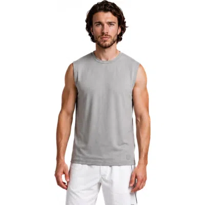 K-swiss Performance Heathered Peached Jersey Muscle Tank In Gray