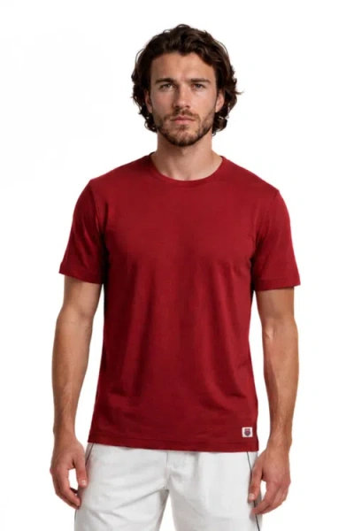 K-swiss Performance Heathered Peached Jersey Short Sleeve T-shirt In Red