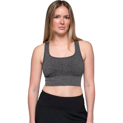 K-swiss Set Point Performance Longline Herringbone Bra In Black