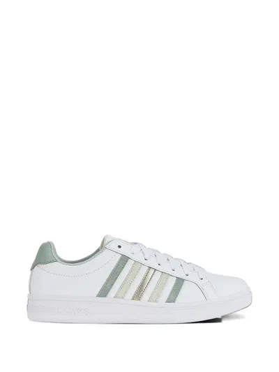 K-swiss Side-stripe Sneakers In White