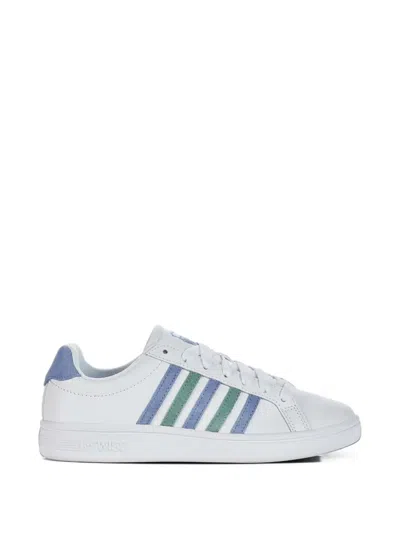 K-swiss Side-stripe Sneakers In White