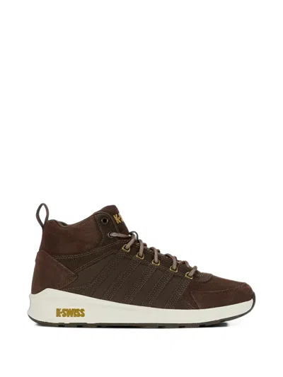 K-swiss Vista Trainer Suede-panelled High-top Sneakers In Multi