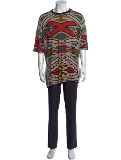 Pre-owned Ktz Graphic Print Crew Neck T-shirt In Blue