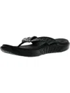 Kuailu Womens Open Toe Slip On Thong Sandals In Black