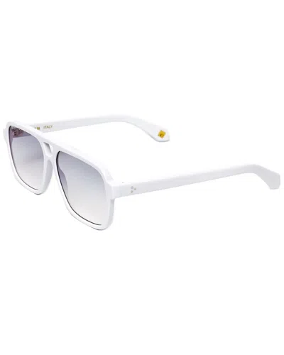 Kubi Unisex Ascot 59mm Sunglasses In White