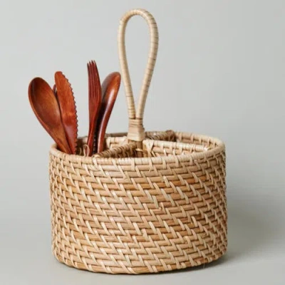 Kubo Balai Woven Rattan Utensil Holder