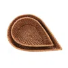 Kubo Brown Luntian Leaf Nesting Rattan Baskets, Set Of 2 In Brown