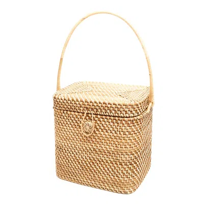 Kubo Neutrals / Brown Rattan Picnic Basket