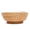 Kubo Neutrals Woven Rattan Serving Bowl, Natural