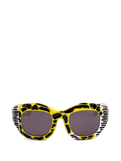 Kuboraum B2 Pop-grotesque Square-frame Sunglasses In Multi