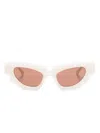Kuboraum Butterfly-frame Tinted-lenses Sunglasses In Weiss