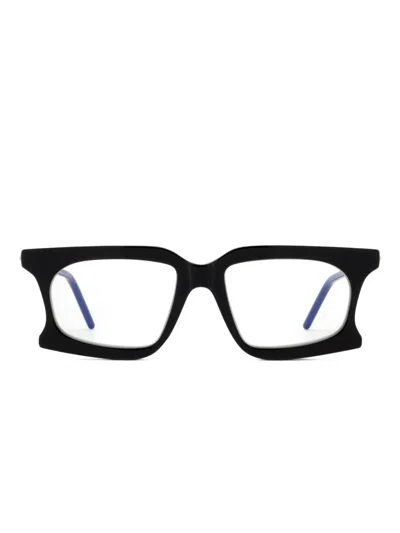 Kuboraum D73 Geometric Gold-detail Glasses In Black
