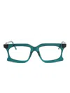 Kuboraum D73 Rectangular-frame Glasses In Green