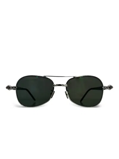 Kuboraum Embellished Sunglasses In Gray