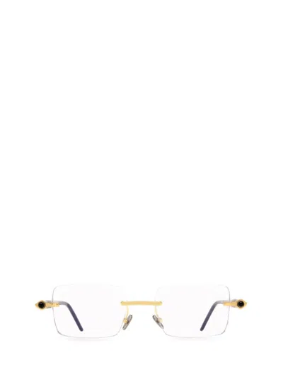 Kuboraum Eyeglasses In Gold, Tortoise & Black Shine