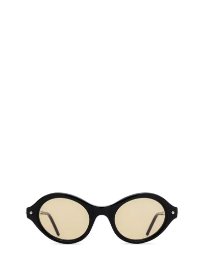 Kuboraum Mask P22 - Black Shine Sunglasses In Black Shine + Ivory + Black Shine