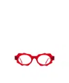 Kuboraum Full-rimmed Plano Lenses In Red