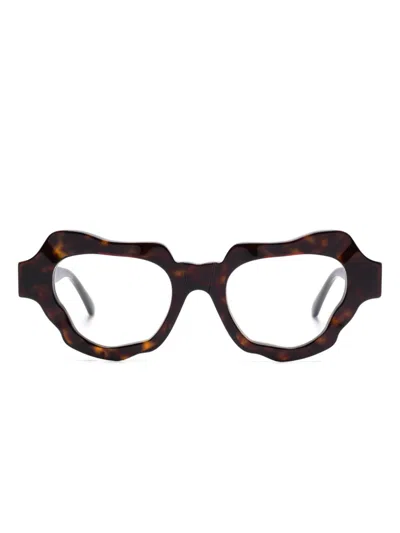 Kuboraum G2 Glasses In Brown