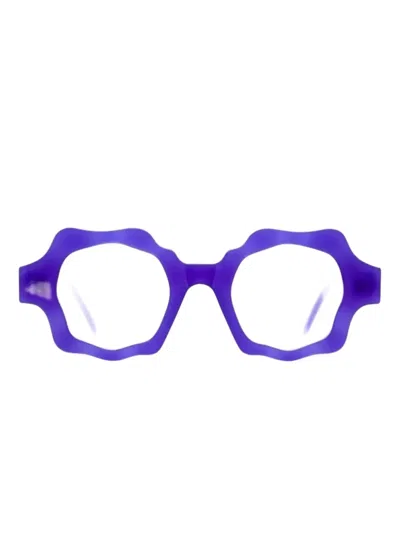 Kuboraum G4 Wavy Glasses In Blue