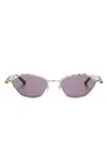 Kuboraum Geometric-frame Sunglasses In 金色