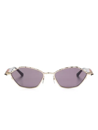 Kuboraum Geometric-frame Sunglasses In 金色