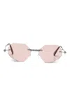 Kuboraum Geometric-frame Sunglasses In Silver