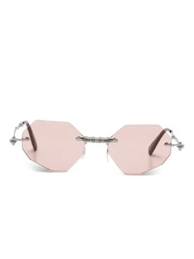 Kuboraum Geometric-frame Sunglasses In Silver