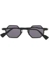 Kuboraum Geometric-frame Tinted Sunglasses In Black