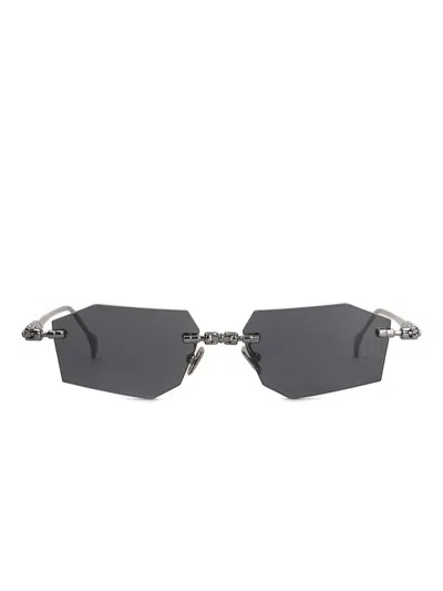 Kuboraum Geometric-framed Sunglasses In Gray