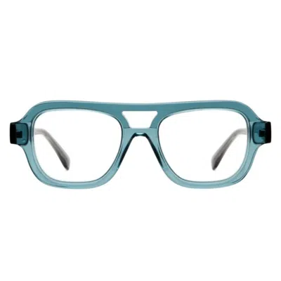 Kuboraum Geometric Plano Mirror In Blue