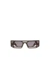 Kuboraum Geometric Sunglasses In Dark Taupe