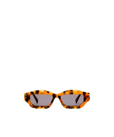 Kuboraum Geometric Sunglasses In Havana