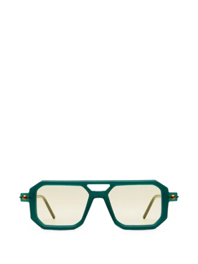 Kuboraum Geometric-frame Glasses In Green